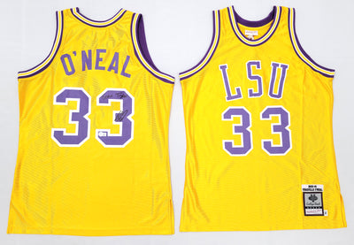 Shaquille O'Neal Autographed LSU Gold Custom Jersey Beckett Witnessed -  Famous Ink