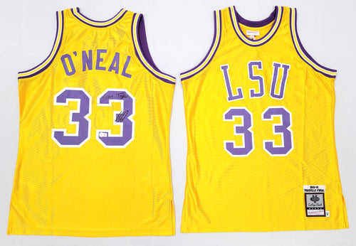 Shaquille O'Neal Signed Los Angeles Pro Yellow Basketball Jersey