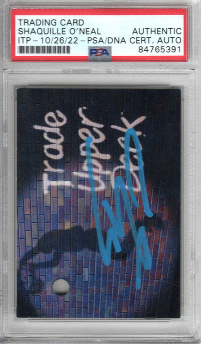 Shaquille O'Neal Autographed Orlando Magic Encapsulated 1993 Upper Deck NBA Draft Redemption Trading Card PSA ITP 84764391