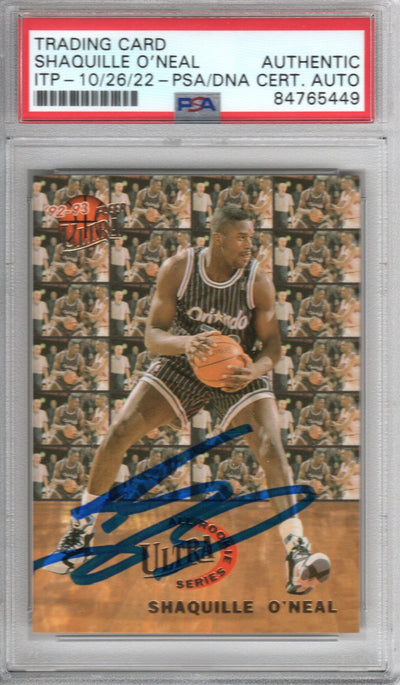 Shaquille O'Neal Autographed Lakers Encapsulated 1992-93 Fleer Ultra Trading Card 7 of 10 PSA ITP 84765449