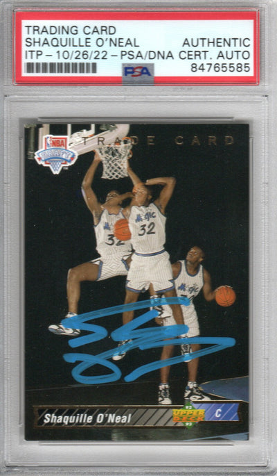 Shaquille O'Neal Autographed Orlando Magic Encapsulated 1992-93 Upper Deck NBA Draft Trading Card #1b PSA ITP 84765585
