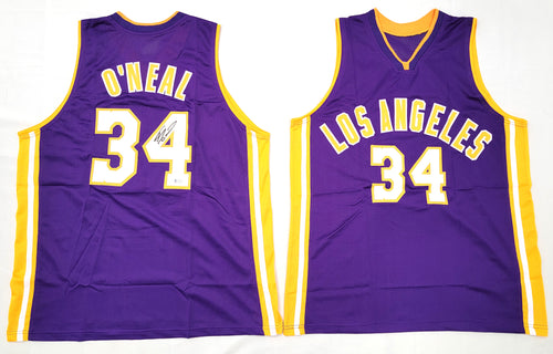 Autographed/Signed Shaquille Shaq O'Neal Los Angeles LA Yellow