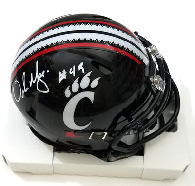 Urban Meyer Autographed University of Cincinnati Riddell Mini Helmet Beckett Authenticated #2
