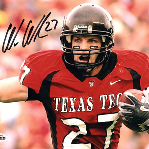 Wes Welker Autographed Texas Tech 8x10 Beckett Authenticated
