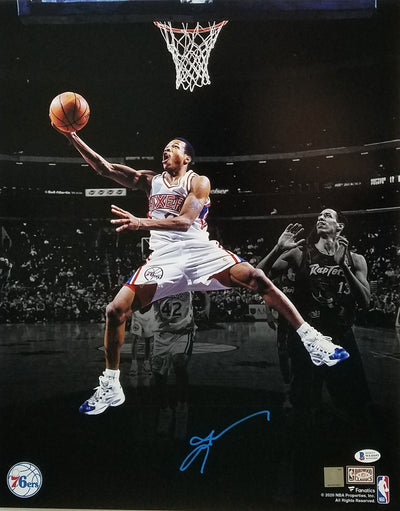 Allen Iverson Autographed Philadelphia 76ers Spotlight 16x20 Photo Beckett Witnessed