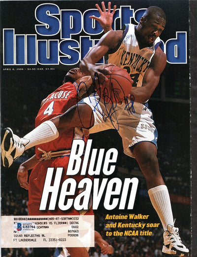 Antoine Walker Autographed Kentucky Wildcats Sports Illustrated Beckett Authenticated