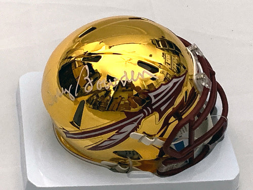 florida state seminoles motorcycle helmet Bobby Bowden Autographed Florida State Seminoles Chrome Mini Helmet Be