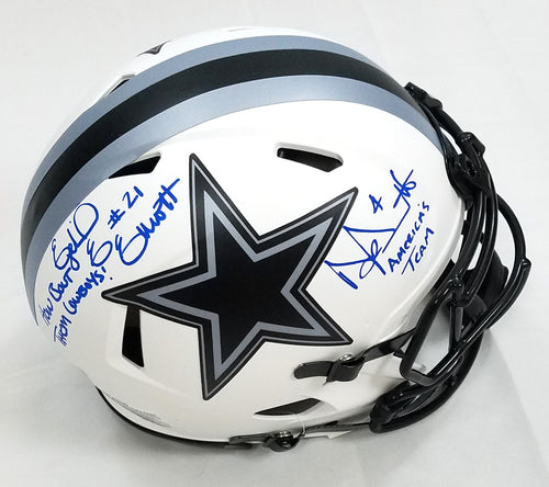 Dak Prescott & Ezekiel Elliott Autographed Dallas Cowboys Riddell