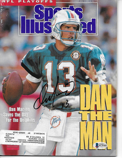 Dan Marino Autographed Miami Dolphins Dan The Man Sports Illustrated 1/14/91 Beckett Authenticated