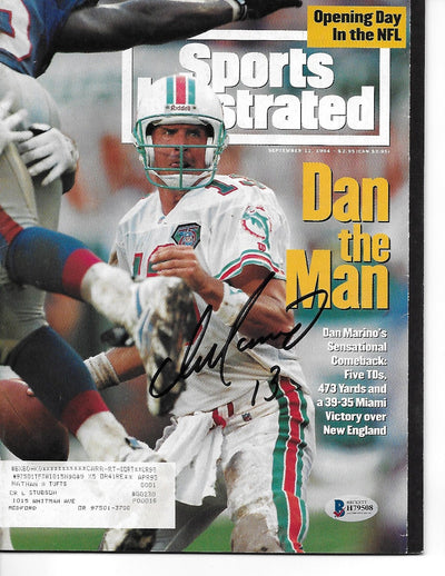 Dan Marino Autographed Miami Dolphins Dan The Man Sports Illustrated 9/12/94 Beckett Authenticated