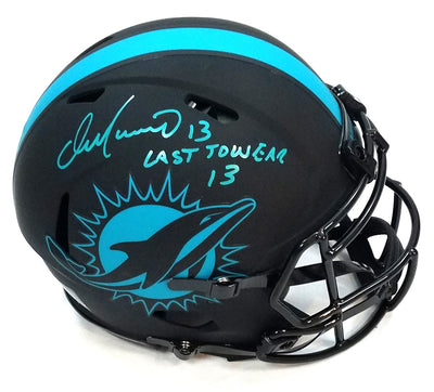 Dan Marino Autographed Miami Dolphins Riddell Eclipse Speed Authentic Helmet W/ Last To Wear 13 Beckett Witnessed