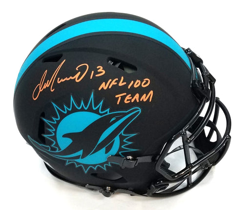 dan marino autographed football helmet Dan Marino Autographed Miami Dolphins Riddell Eclipse Speed Authentic