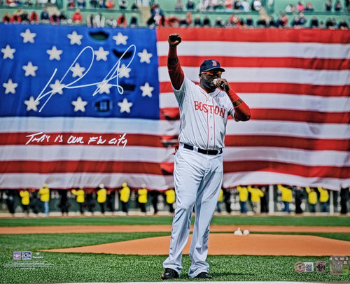 David Ortiz Signed Red Sox Salute to Service Jersey Inscribed