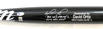 David Ortiz Autographed Boston Red Sox Marucci Game Model Bat W/3X WS Champs & 2013 WS MVP