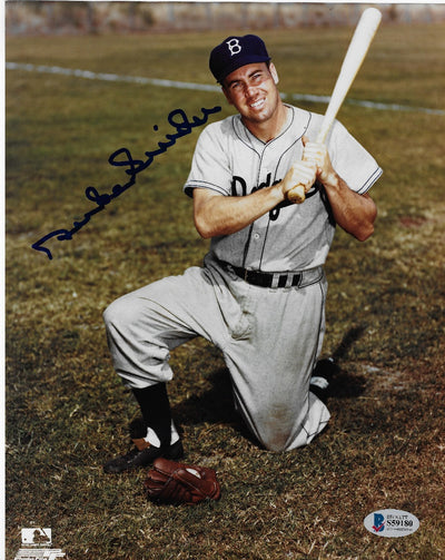 Duke Snider Autographed Brooklyn Dodgers 8x10 Photo Beckett Authenticated #4