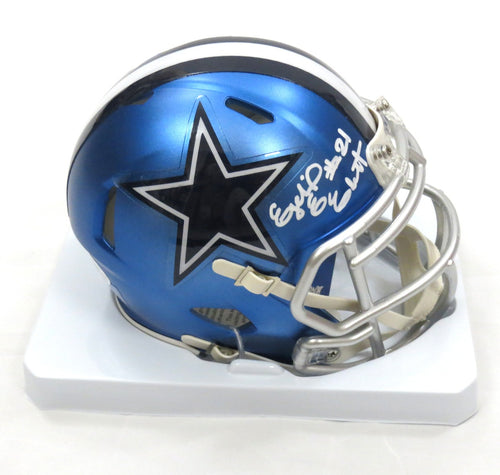 Ezekiel Elliott Autographed Dallas Cowboys Blaze Mini Helmet Beckett W