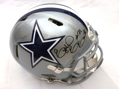 Ezekiel Elliott Autographed Dallas Cowboys Riddell Speed Authentic Helmet Beckett Witness