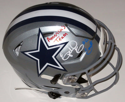Ezekiel Elliott Autographed Dallas Cowboys Riddell Speed Flex Authentic Helmet W/America's Team Beckett Witnessed
