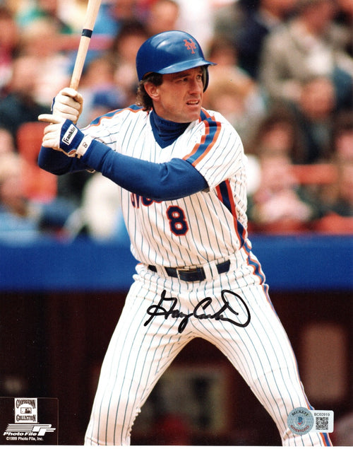 Gary Carter Autographed New York Mets 8x10 Photo Beckett