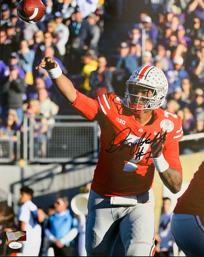 Dwayne Haskins Autographed Ohio State Buckeyes 16x20 Photo Beckett Authenticated