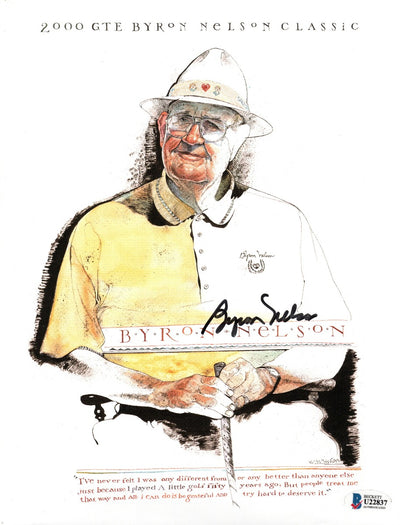 Byron Nelson Autographed 2000 GTE Byron Nelson Classic Program Beckett Authenticated