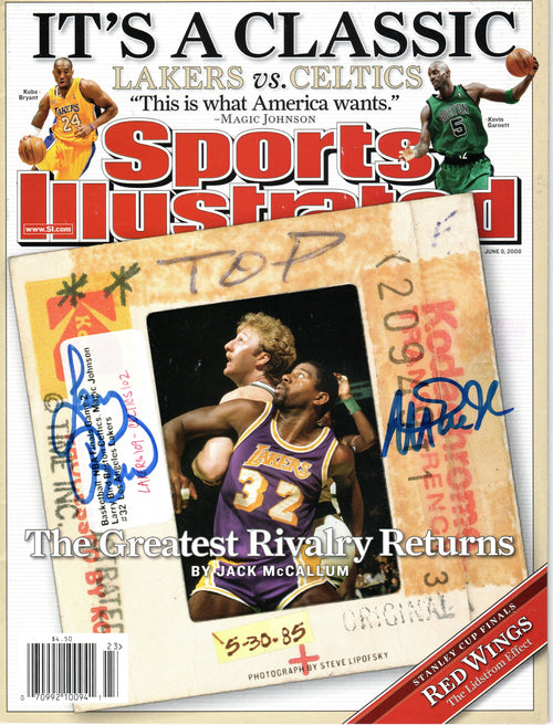 Larry Bird & Magic Johnson Autographed Celtics Lakers Sports