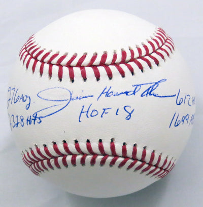 Framed Autographed/Signed Jim Thome 33x42 Cleveland White Baseball