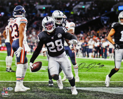 Josh Jacobs Autographed Las Vegas Oakland Raiders 16x20 Beckett Witnessed #3