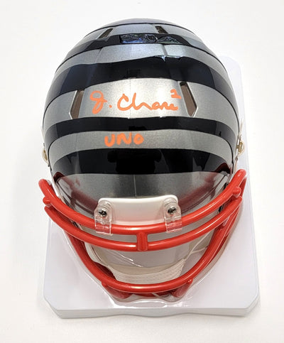 Ja'Marr Chase Autographed Cincinnati Bengals Flash Mini Helmet W/ UNO Beckett Witnessed