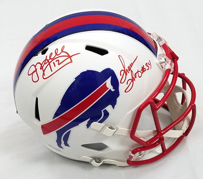 Jim Kelly, Andre Reed & Thurman Thomas Signed Bills Full-Size Salute to  Service Alternate Speed Helmet (JSA)