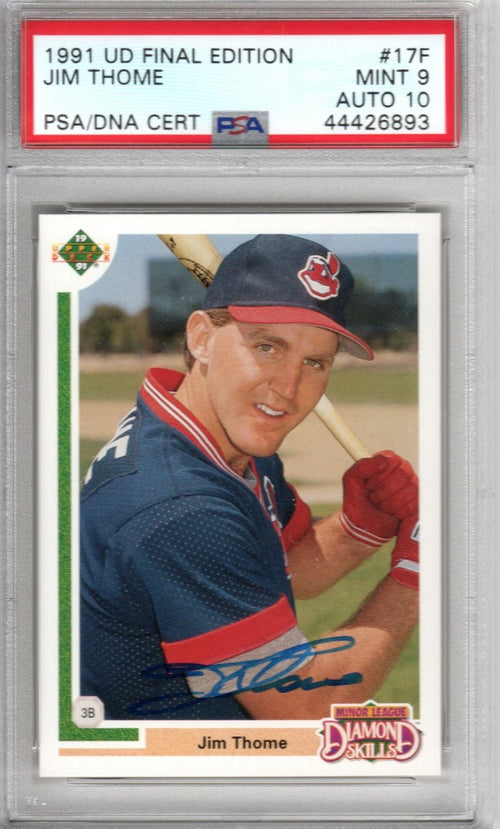 Jim Thome Autographed Cleveland Indians Encapsulated 1991 Upper