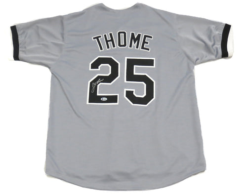 Jim Thome Autographed Chicago White Sox Custom Jersey Beckett Witnesse -  Famous Ink