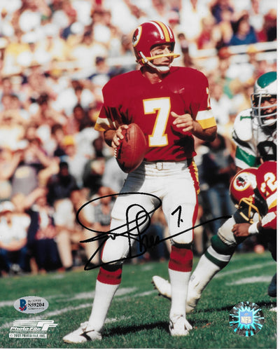 Joe Theismann Autographed Washington 8x10 Photo Beckett Authenticated #2