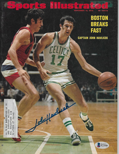 John Havlicek Autographed Boston Celtics Sports Illustrated 11/13/72 Beckett Authenticated