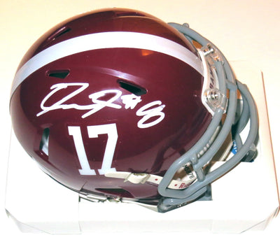 Josh Jacobs Autographed Alabama Crimson Tide Mini Helmet Beckett Witnessed