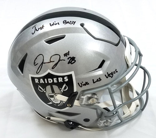 Josh Jacobs Autographed Las Vegas Raiders Riddell Speed Flex Helmet W/ -  Famous Ink
