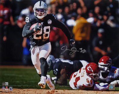 Josh Jacobs Autographed Las Vegas Oakland Raiders 16x20 Beckett Witnessed #2