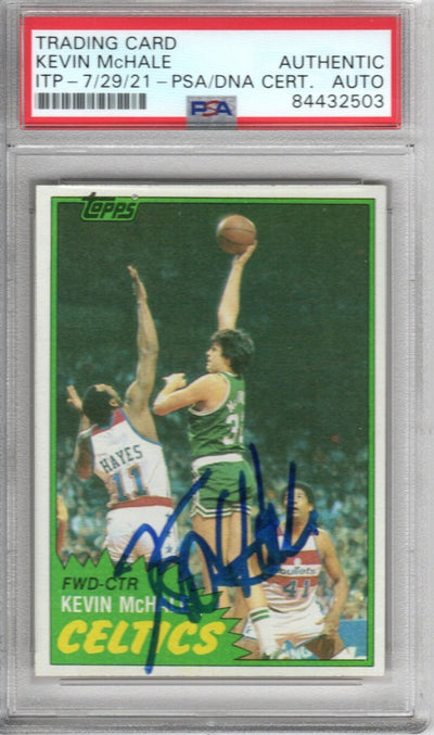 Kevin McHale Autographed Boston Celtics Encapsulated 1981 Topps Rookie Trading Card #75 PSA/DNA AUTHENTIC AUTO