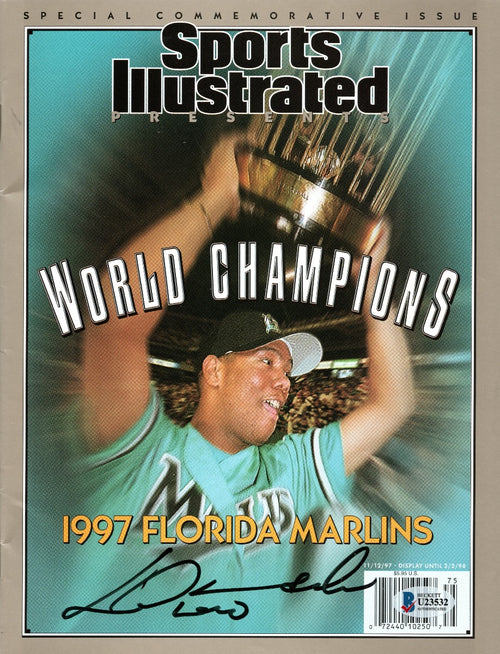 Livan Hernandez Autographed Florida Marlins 1997 World Champions Sport -  Famous Ink