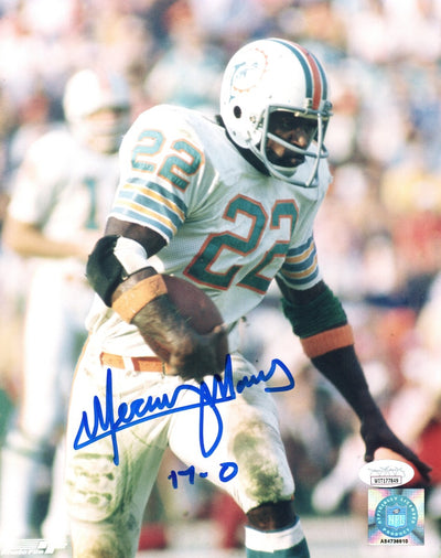 Eugene Mercury Morris Autographed Miami Dolphins 8x10 Photo W/ 17-0 JSA Witnessed