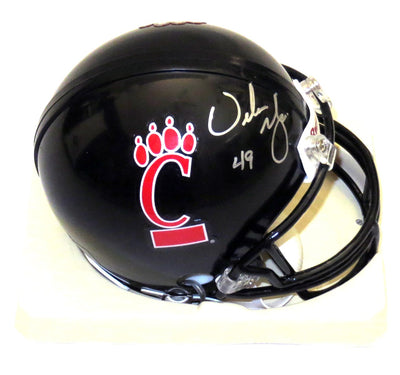 Urban Meyer Autographed University of Cincinnati Riddell Mini Helmet Beckett Authenticated