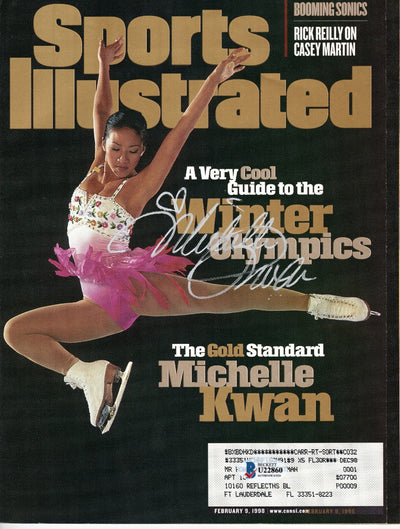 Michelle Kwan Autographed Winter Olympics Gold Medal Sports Illustrated 2/9/98 Beckett Authenticated