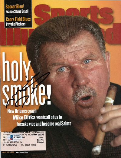 Mike Ditka Autographed New Orleans Saints Sports Illustrated 7/20/98 Beckett Authenticated