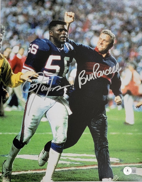 Bill Parcells & Lawrence Taylor Autographed New York Giants 11x14 Phot -  Famous Ink