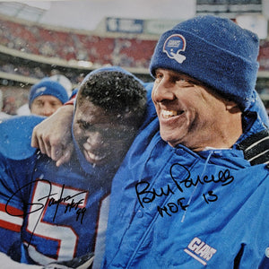 Bill Parcells & Lawrence Taylor Autographed New York Giants 16x20 Photo W/ Parcells HOF 13 & Taylor HOF 99 Beckett Witnessed