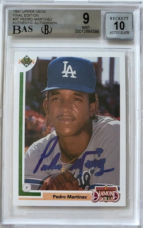 Pedro Martinez Autographed Los Angeles Dodgers Encapsulated 1991 Upper -  Famous Ink