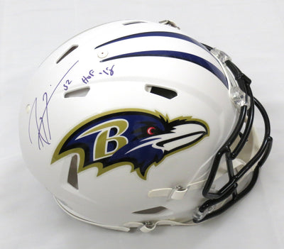 Ray Lewis White Baltimore Ravens Autographed Mitchell & Ness