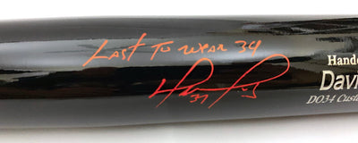 David Ortiz Autographed Boston Red Sox Marucci Game Model Bat W/Last To Wear 34 Beckett Witnessed
