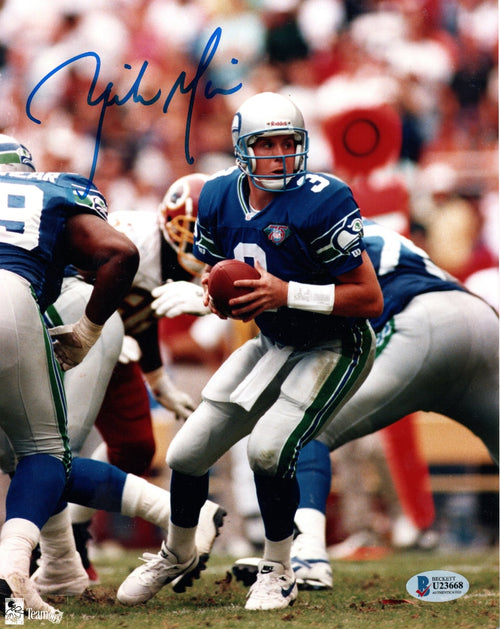 Rick Mirer Autographed Seattle Seahawks 8x10 Photo Beckett Authenticated #2