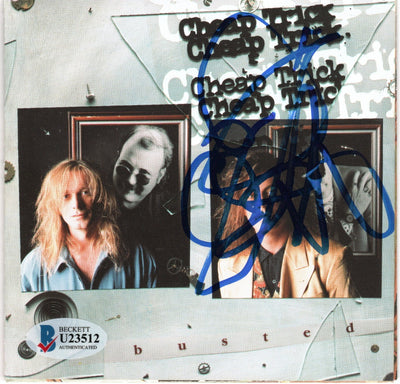 Rick Nielsen Autographed Cheap Trick Busted CD Cover With Disc Beckett Authenticated